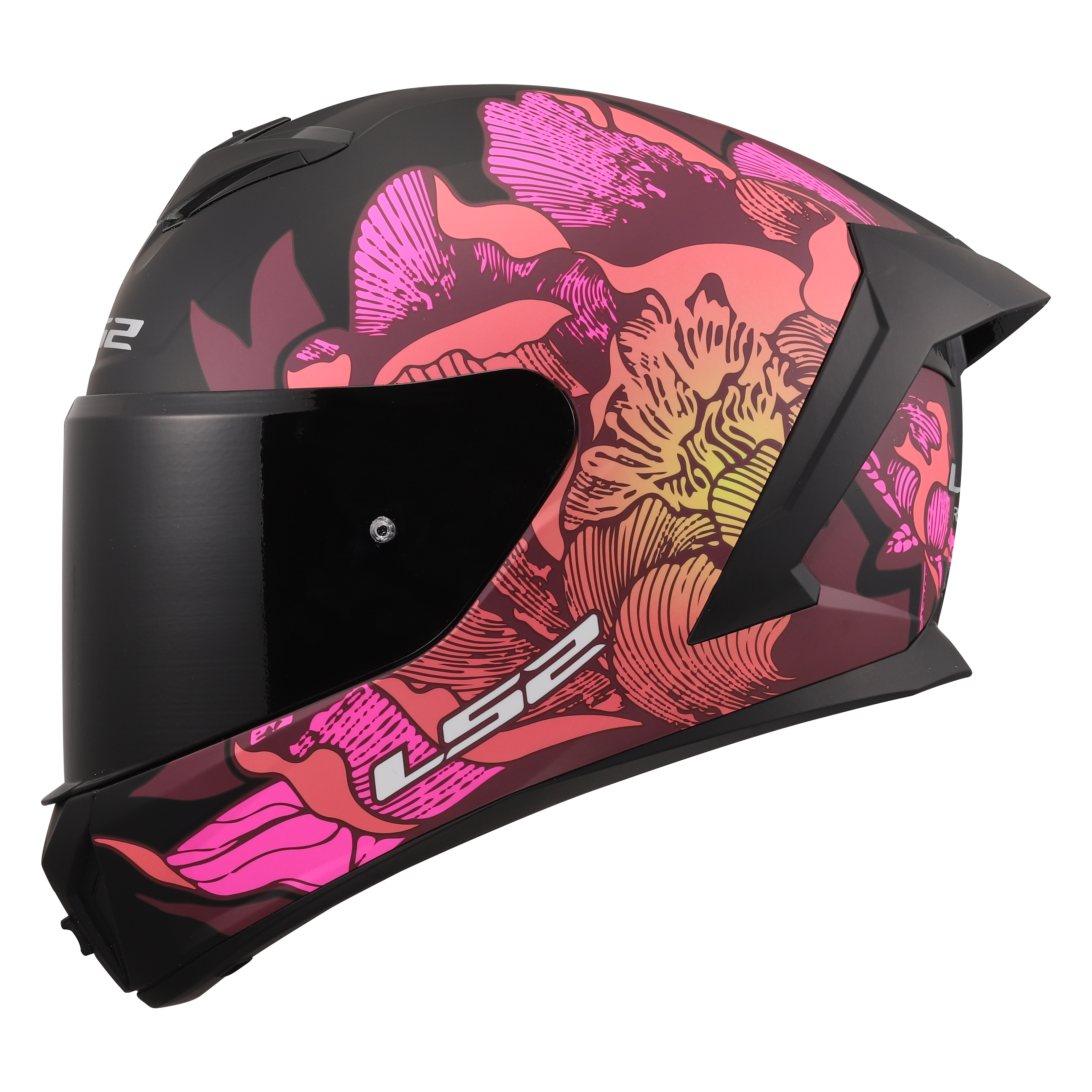 LS2 FF820 RAPID III POPPIES II BLACK PINK 168200411 (3)